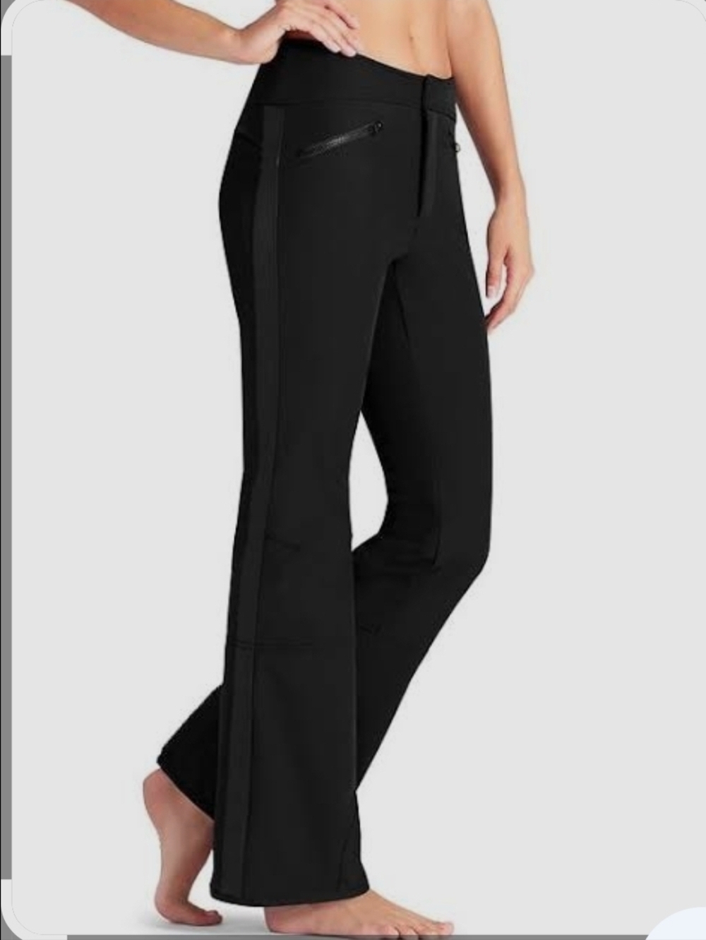 Athleta Maribel Soft Shell Black Ski Pants, Size 2